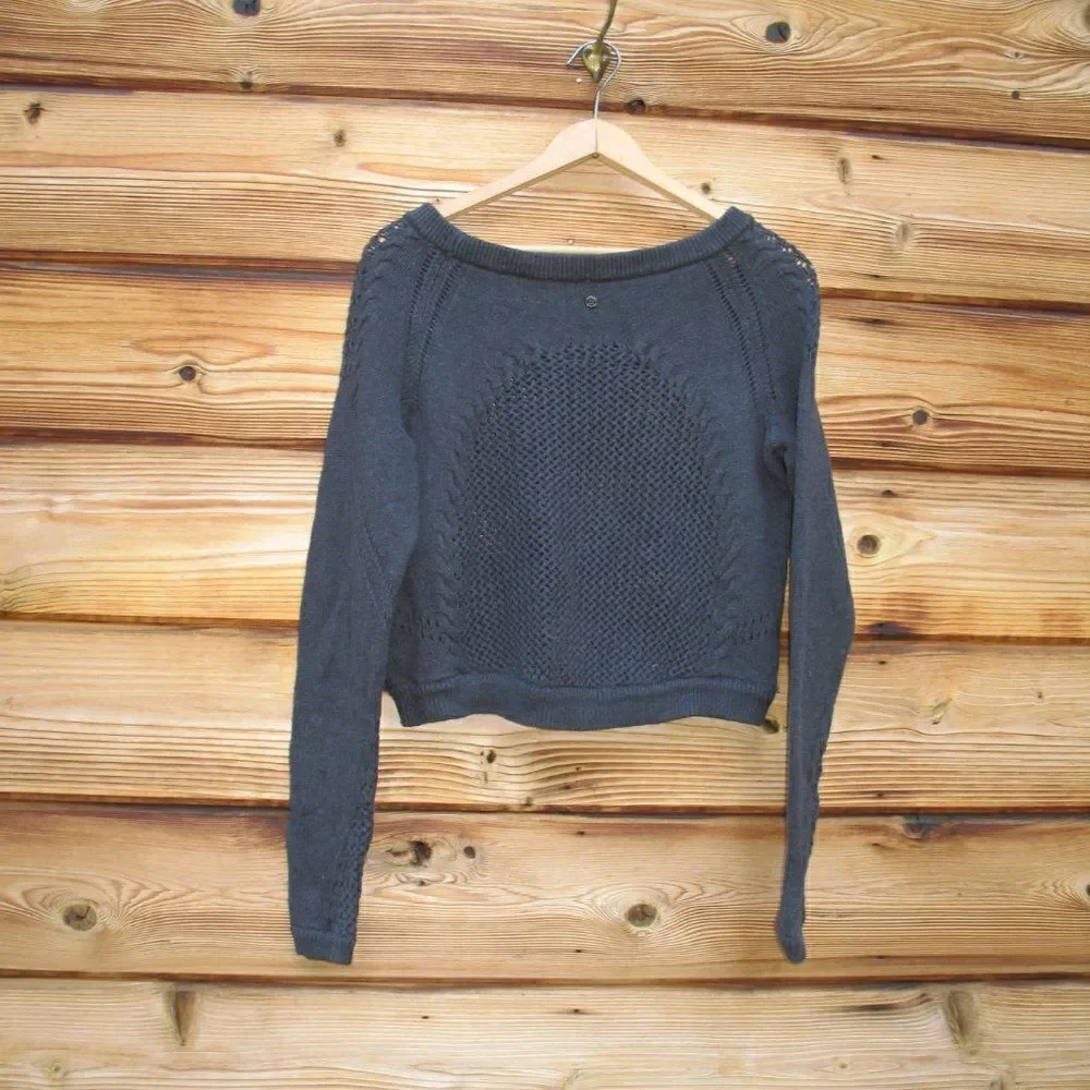 Lululemon Be Present Pullover Top Sweater Heathered Black 4 - Picture 6 of 8